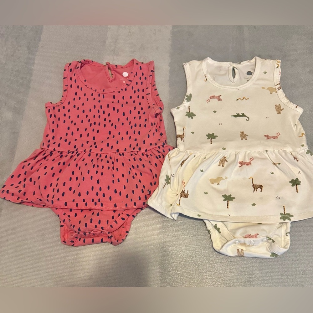 Rise Little Earthling White and pink Baby Romper